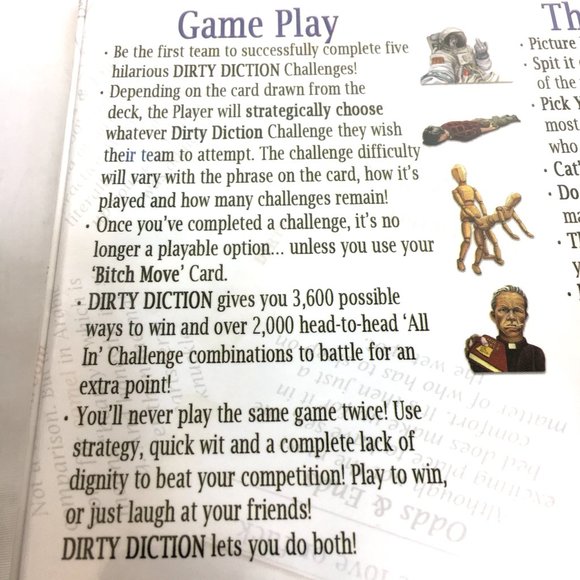 Dirty Diction A Game of Phrases, Idioms & Slang NWT - Picture 7 of 10